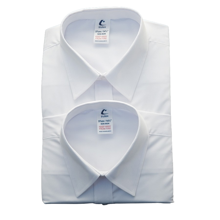 Boys Long Sleeved Shirt - Twin Pack in White
