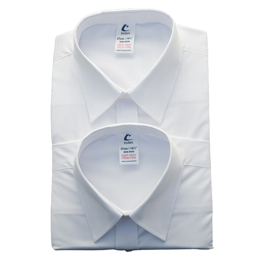 Boys Long Sleeved Shirt - Twin Pack in White