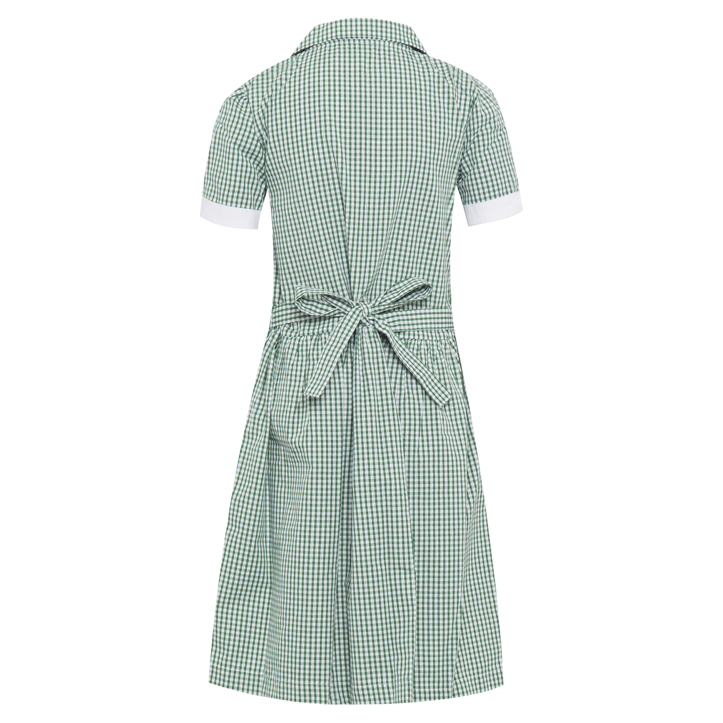 Ayr Summer Dress in Green & White