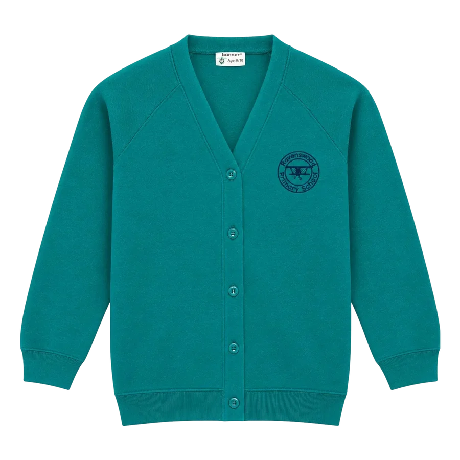 Ravenswood Sweat Cardigan with School Logo
