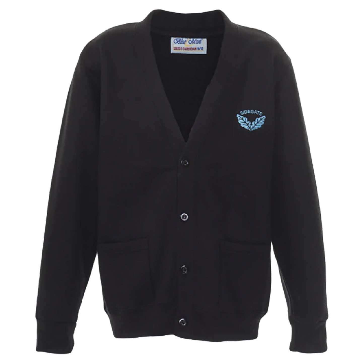 Sidegate Sweat Cardigan - Black