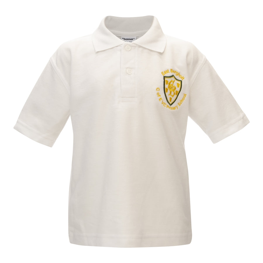 East Bergholt Primary Polo in White